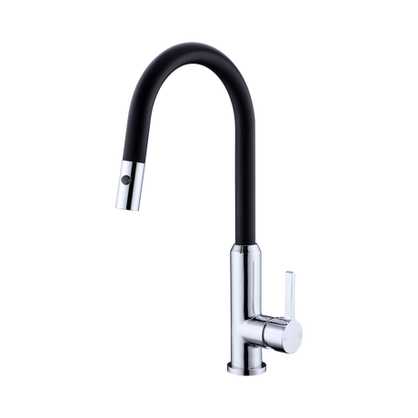 An image of Nero Tapware Pearl Pull Out Sink Mixer With Vegie Spray Function Matte Black