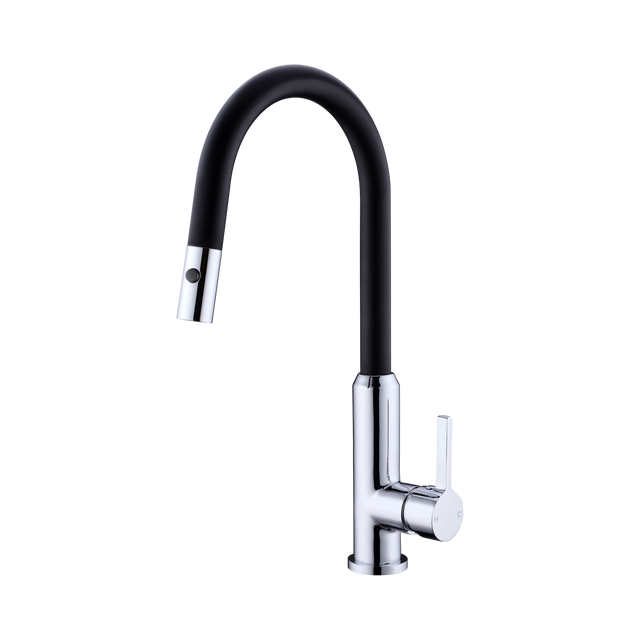 An image of Nero Tapware Pearl Pull Out Sink Mixer With Vegie Spray Function Matte Black