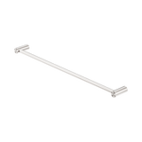 An image of Nero Tapware New Mecca Single Towel Rail 600mm Brushed Nickel