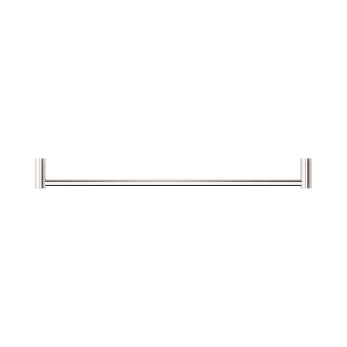 An image of Nero Tapware New Mecca Single Towel Rail 600mm Brushed Nickel