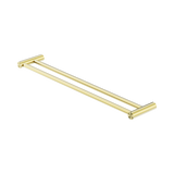 An image of Nero Tapware New Mecca Double Towel Rail 600mm Brushed Gold