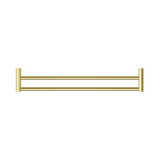 An image of Nero Tapware New Mecca Double Towel Rail 600mm Brushed Gold