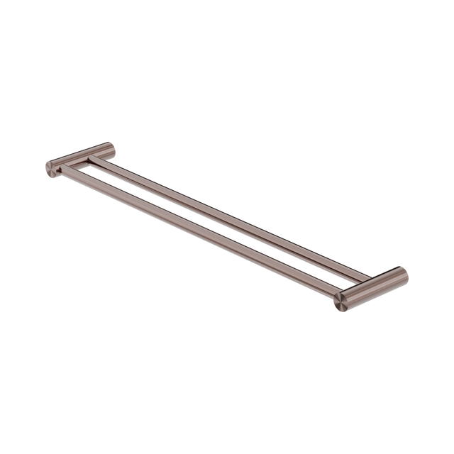 An image of Nero Tapware New Mecca Double Towel Rail 600mm Brushed Bronze