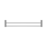 An image of Nero Tapware New Mecca Double Towel Rail 600mm Chrome