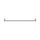 An image of Nero Tapware New Mecca Single Towel Rail 800mm Brushed Nickel