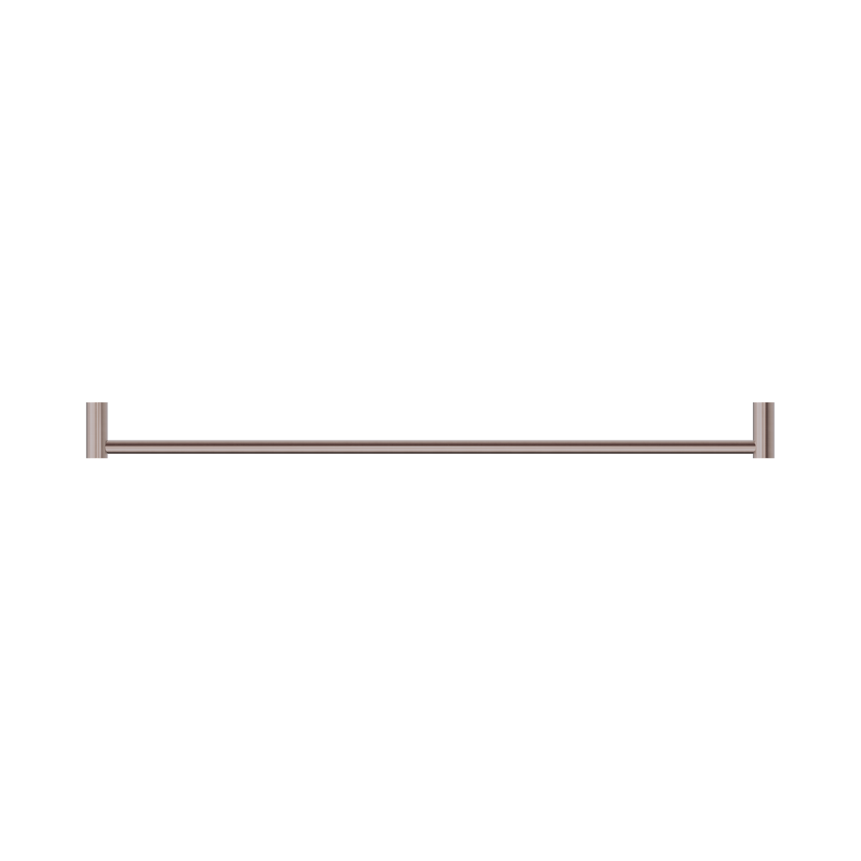 An image of Nero Tapware New Mecca Single Towel Rail 800mm Brushed Bronze