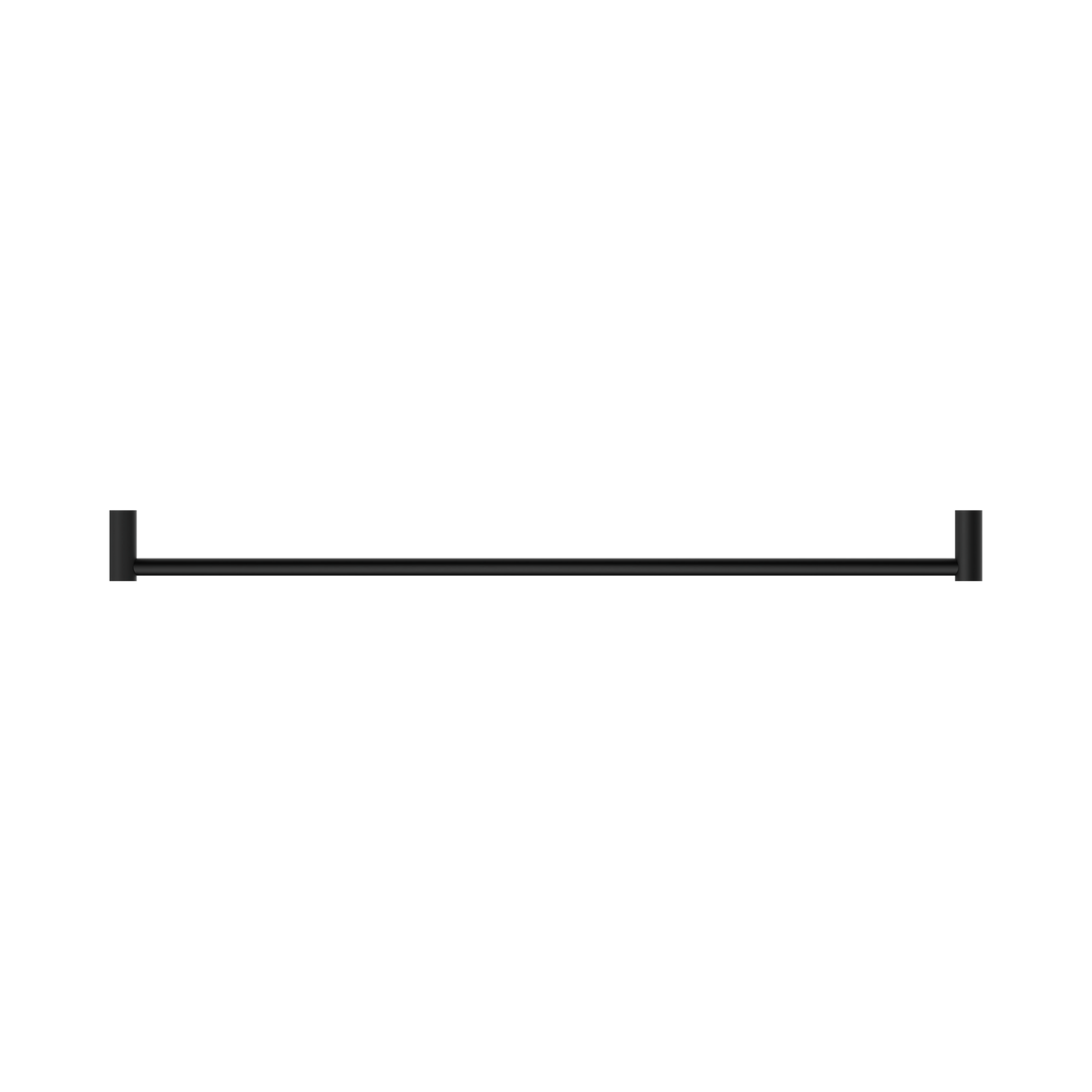 An image of Nero Tapware New Mecca Single Towel Rail 800mm Matte Black