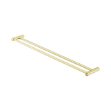 An image of Nero Tapware New Mecca Double Towel Rail 800mm Brushed Gold