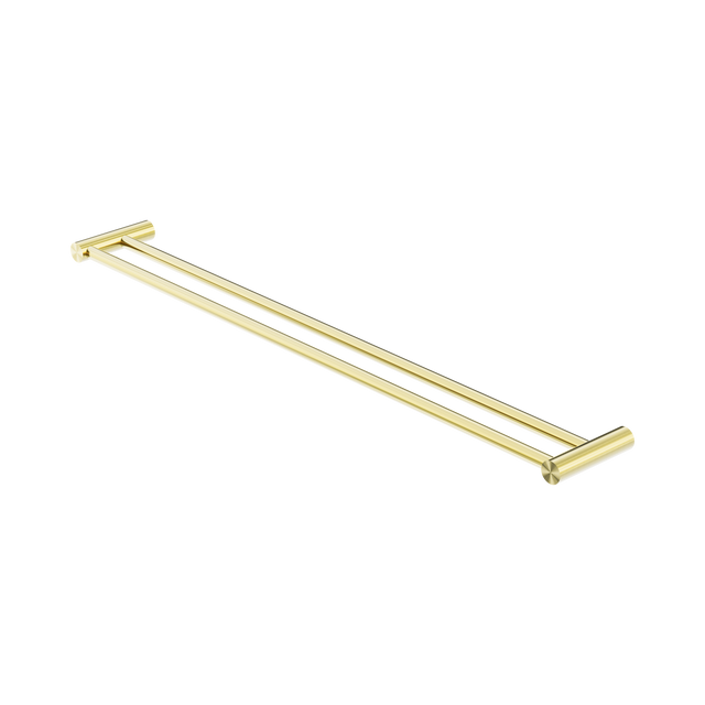 An image of Nero Tapware New Mecca Double Towel Rail 800mm Brushed Gold