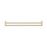 An image of Nero Tapware New Mecca Double Towel Rail 800mm Brushed Gold
