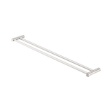 An image of Nero Tapware New Mecca Double Towel Rail 800mm Brushed Nickel