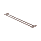 An image of Nero Tapware New Mecca Double Towel Rail 800mm Brushed Bronze