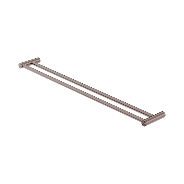 An image of Nero Tapware New Mecca Double Towel Rail 800mm Brushed Bronze