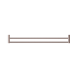 An image of Nero Tapware New Mecca Double Towel Rail 800mm Brushed Bronze
