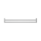 An image of Nero Tapware New Mecca Double Towel Rail 800mm Chrome