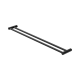 An image of Nero Tapware New Mecca Double Towel Rail 800mm Matte Black
