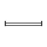 An image of Nero Tapware New Mecca Double Towel Rail 800mm Matte Black