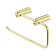 An image of Nero Tapware New Mecca Hand Towel Rail Brushed Gold