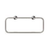An image of Nero Tapware New Mecca Towel Ring Brushed Nickel