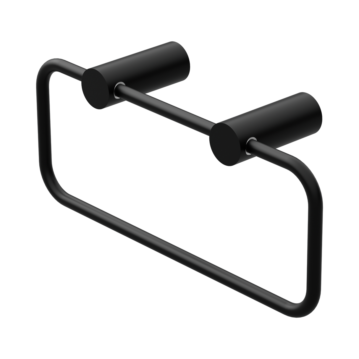 An image of Nero Tapware New Mecca Towel Ring Matte Black
