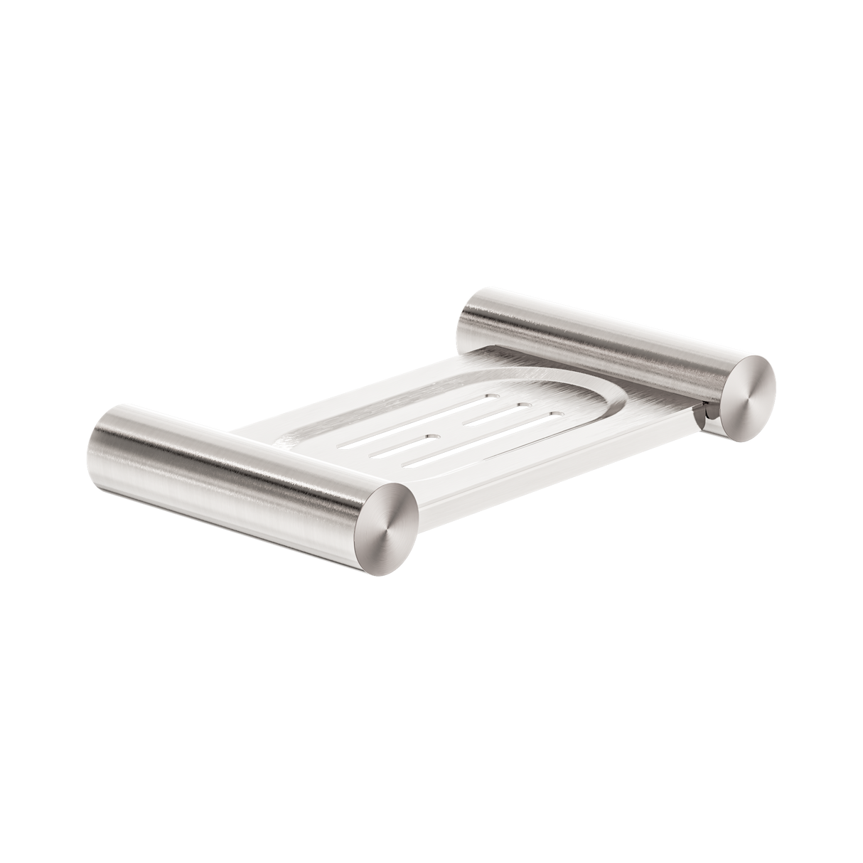 An image of Nero Tapware New Mecca Soap Dish Holder Brushed Nickel