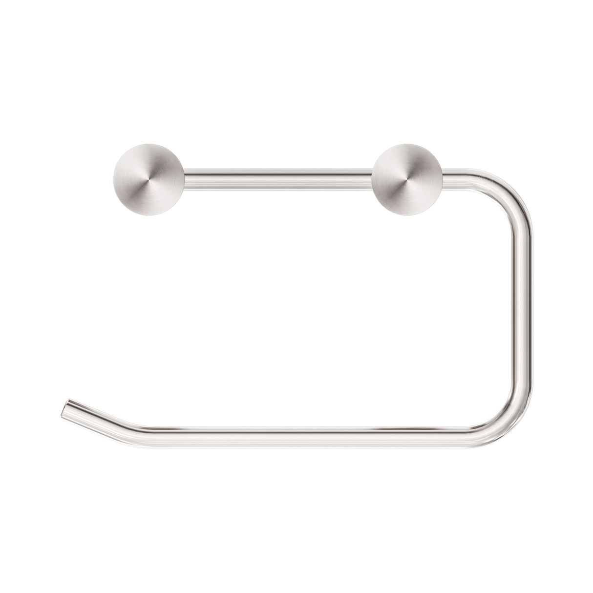 An image of Nero Tapware New Mecca Toilet Roll Holder Brushed Nickel
