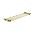 An image of Nero Tapware New Mecca Metal Shower Shelf Brushed Gold
