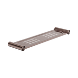An image of Nero Tapware New Mecca Metal Shower Shelf Brushed Bronze