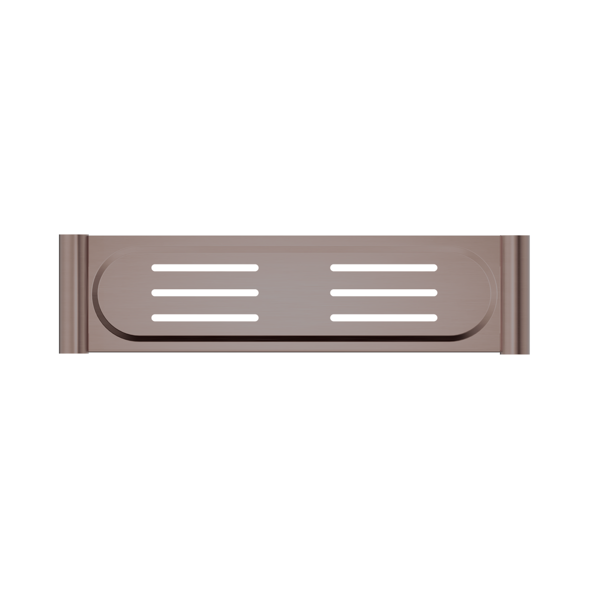 An image of Nero Tapware New Mecca Metal Shower Shelf Brushed Bronze