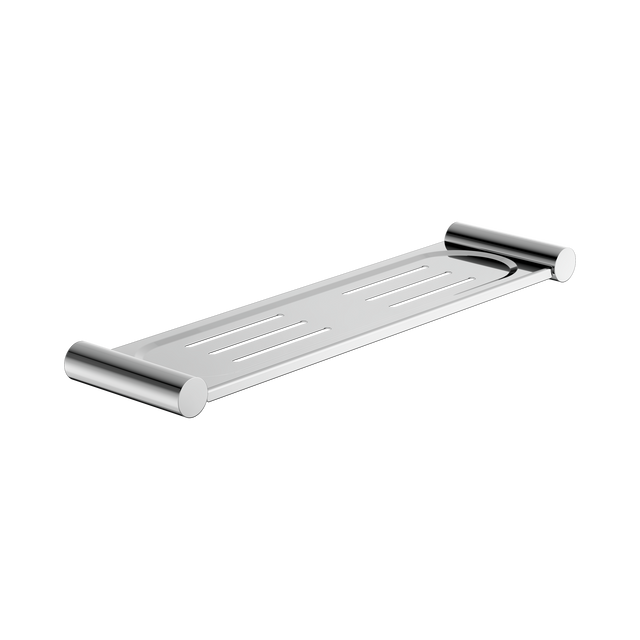 An image of Nero Tapware New Mecca Metal Shower Shelf Chrome
