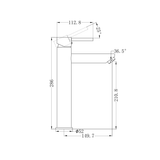 A line drawing of Nero Tapware Dolce Tall Basin Mixer Chrome