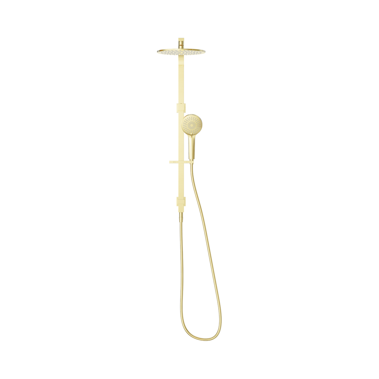 An image of Nero Tapware Bianca Twin Shower Brushed Gold