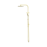 An image of Nero Tapware Bianca Twin Shower Brushed Gold