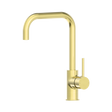 An image of Nero Tapware Dolce Kitchen Mixer Square Shape Brushed Gold