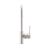 An image of Nero Tapware Dolce Kitchen Mixer Square Shape Brushed Nickel