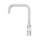 An image of Nero Tapware Dolce Kitchen Mixer Square Shape Brushed Nickel