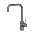 An image of Nero Tapware Dolce Kitchen Mixer Square Shape Gun Metal