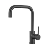 An image of Nero Tapware Dolce Kitchen Mixer Square Shape Matte Black