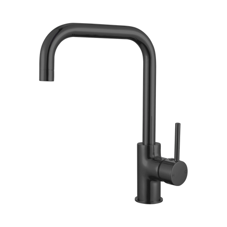 An image of Nero Tapware Dolce Kitchen Mixer Square Shape Matte Black