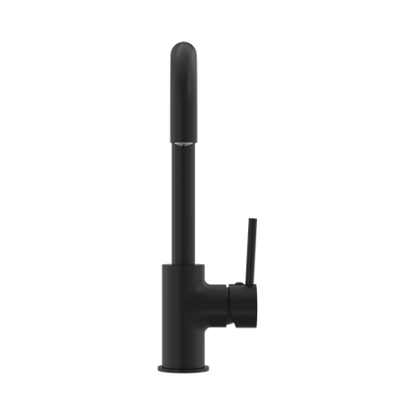 An image of Nero Tapware Dolce Kitchen Mixer Square Shape Matte Black