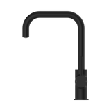 An image of Nero Tapware Dolce Kitchen Mixer Square Shape Matte Black