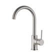 An image of Nero Tapware Dolce Kitchen Mixer Gooseneck Brushed Nickel