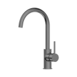 An image of Nero Tapware Dolce Kitchen Mixer Gooseneck Gun Metal