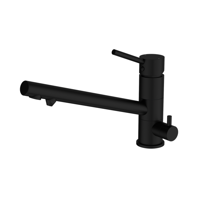 An image of Nero Tapware Dolce Three-Way Kitchen Mixer Matte Black
