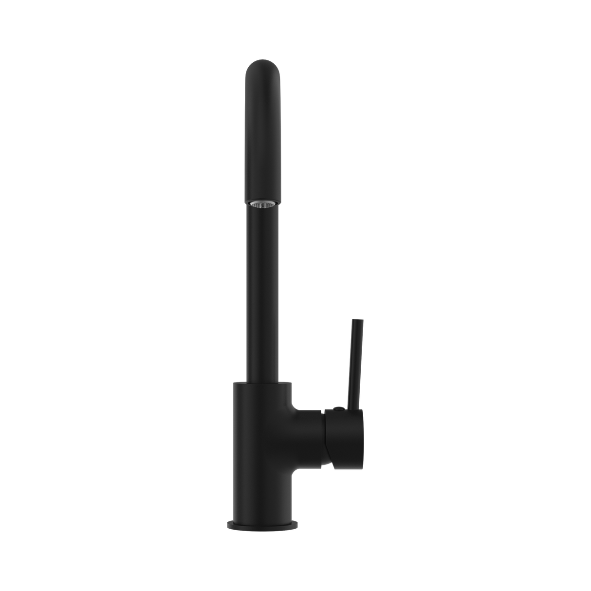 An image of Nero Tapware Dolce Kitchen Mixer Gooseneck Matte Black