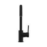 An image of Nero Tapware Dolce Kitchen Mixer Gooseneck Matte Black