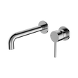 An image of Nero Tapware Dolce Wall Basin/Bath Mixer Separate Back Plate Chrome