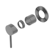 An image of Nero Tapware Dolce Shower Mixer Trim Kits Only Gun Metal
