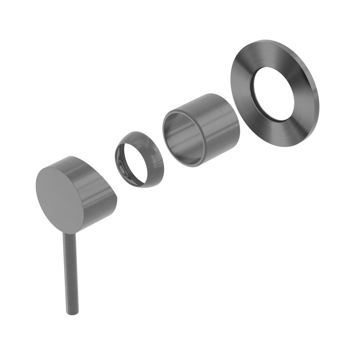 An image of Nero Tapware Dolce Shower Mixer Trim Kits Only Gun Metal