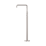 An image of Nero Tapware Opal Freestanding Bath Mixer With Hand Shower Brushed Nickel
